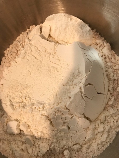 mixing flour and powders together
