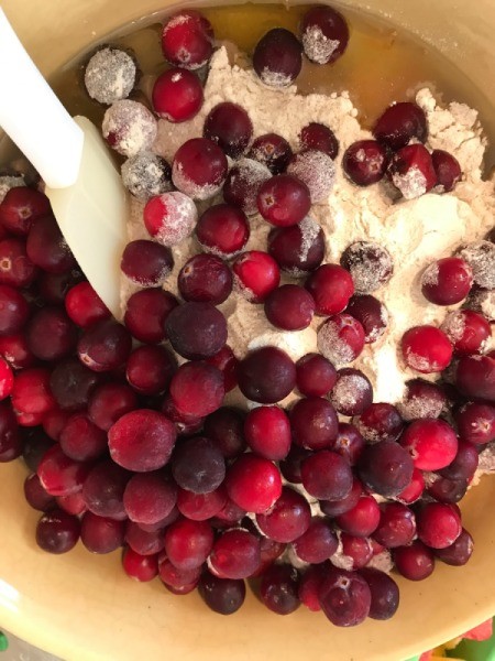 adding cranberries to flours