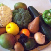 A bowl full of organic produce.
