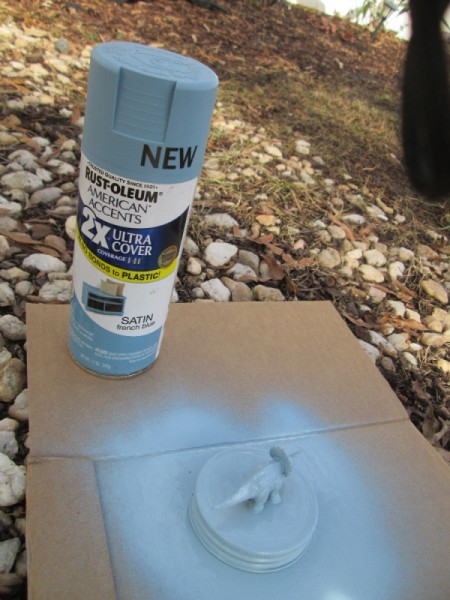 Glass Jar Party Favors - blue dinosaur