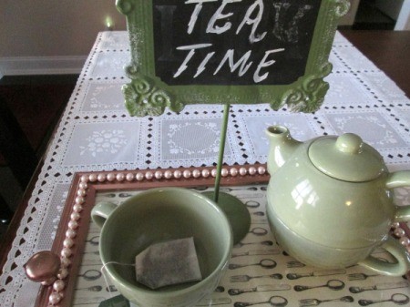Turning A Picture Frame Into a Display or Serving Tray - using as a tea tray