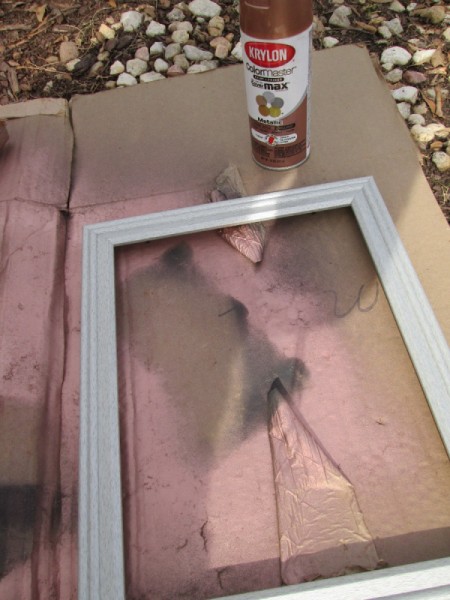 Turning A Picture Frame Into a Display or Serving Tray - paint the frame