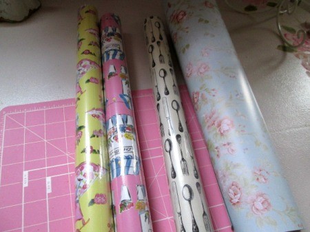 Turning A Picture Frame Into a Display or Serving Tray - assorted paper for under the glass