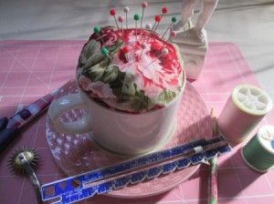 Tea Cup Pin Cushion - finished cushioon