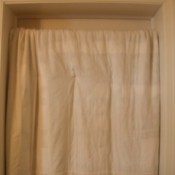 Closet Rod for Hanging Blanket In Doorway - quilt hanging in place