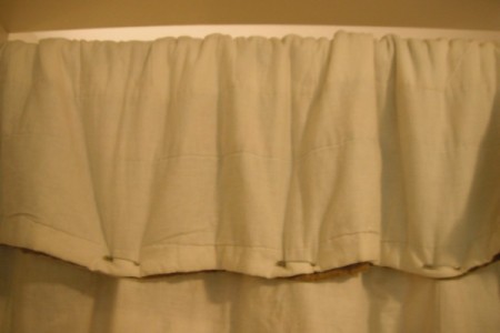 Closet Rod for Hanging Blanket In Doorway - quilt pinned over rod