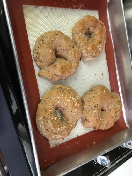 adding seeds and salt to top