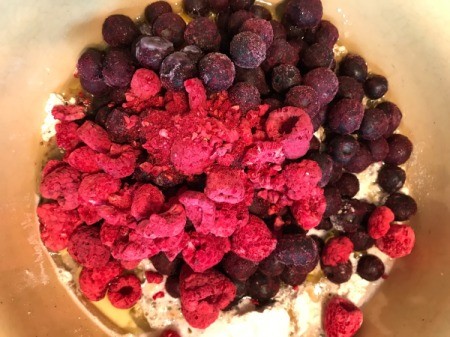 Berries added to Muffins