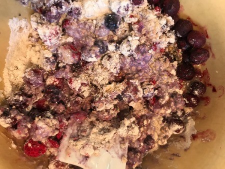 Berries added to Muffins