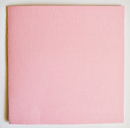 Love Grows Valentine Card - score pink cardstock for card