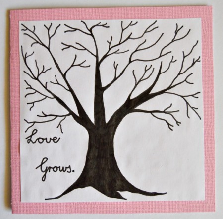 Love Grows Valentine Card - glue to card face