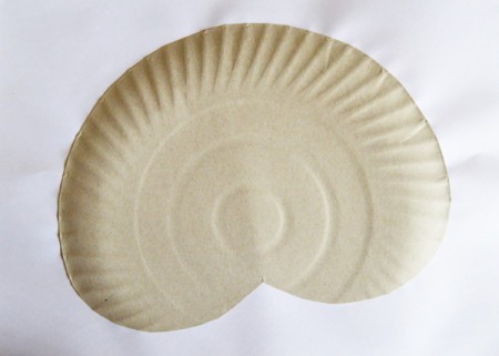 Number 1 Fan Valentine Project - glue the top of the plate down to the printer paper