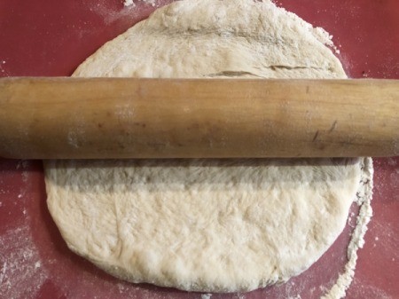 rolling bread dough