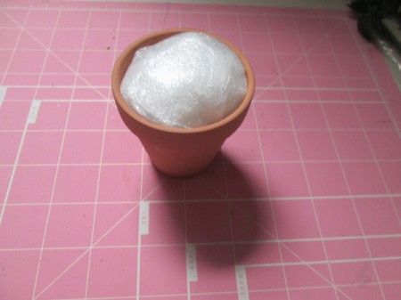 The Smallest Fairy Garden - filler added to pot