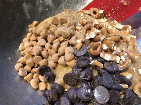 adding chips to batter