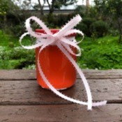 Peppermint Syrup as a Valentine's Gift - glass jar of peppermint syrup