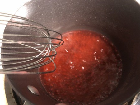 Peppermint Syrup as a Valentine's Gift - reduce to a simmer continue stirring until the bits melt