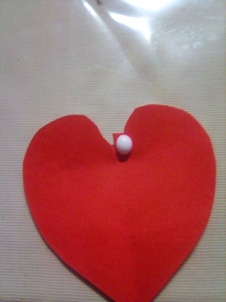 Mini Pop-up Valentine Card - add a drop of glue to the uncut side
