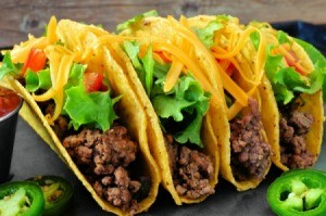 Row of Tacos