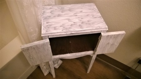 New Life for Old Cabinet - first coat of paint