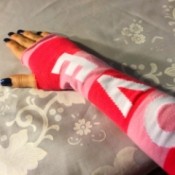 DIY Arm Warmers from Socks - check fit