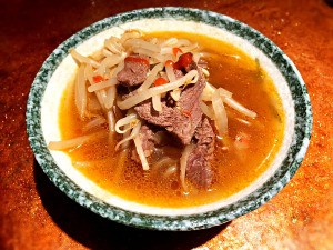 Spicy Beef and Bean Sprout Soup