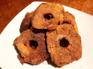 Cinnamon Donut Chips - chips on a plate