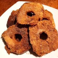 Cinnamon Donut Chips - chips on a plate