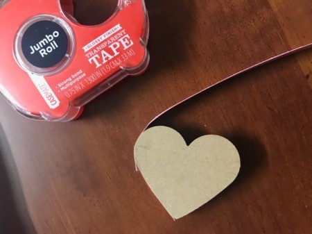 Valentine's Heart Chocolate Candy/Coupon Gift - taping following the shape of the heart