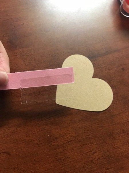 Valentine's Heart Chocolate Candy/Coupon Gift - paper strip with tape and heart shape