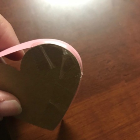 Valentine's Heart Chocolate Candy/Coupon Gift - continue wrapping and taping