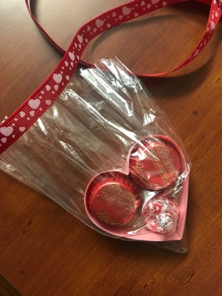 Valentine's Heart Chocolate Candy/Coupon Gift - or place inside a plastic bag and tie with ribbon