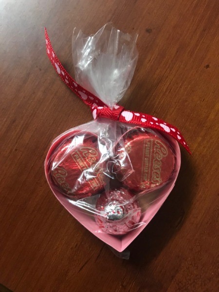 Valentine's Heart Chocolate Candy/Coupon Gift - finished packaged mini heart gift bag