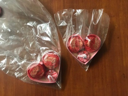 Valentine's Heart Chocolate Candy/Coupon Gift - boxes in bags