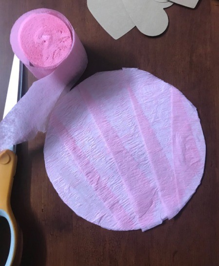 Valentine's Heart Chocolate Candy/Coupon Gift - pink streamer covered circle