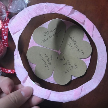 Valentine's Heart Chocolate Candy/Coupon Gift - trim at the edge of the hearts