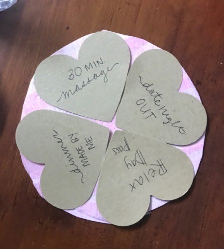 Valentine's Heart Chocolate Candy/Coupon Gift - after trimming