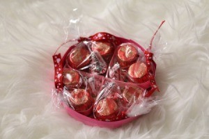 Valentine's Heart Chocolate Candy/Coupon Gift - coupon/candy gift on white background
