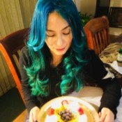 DIY Ombre Hair Colouring - blue and green hair