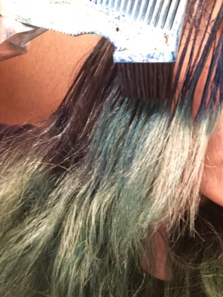 DIY Ombre Hair Colouring - flip to soft bristle side and brush down a bit to create the transition