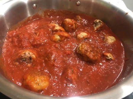 meatballs in pasta sauce
