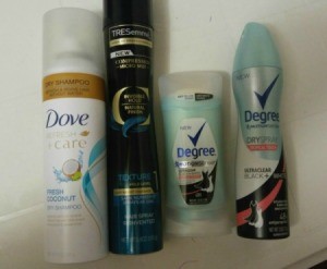 Sample of Haircare and Beauty Products