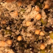 Lentil and Bean Quinoa Salad in bowl