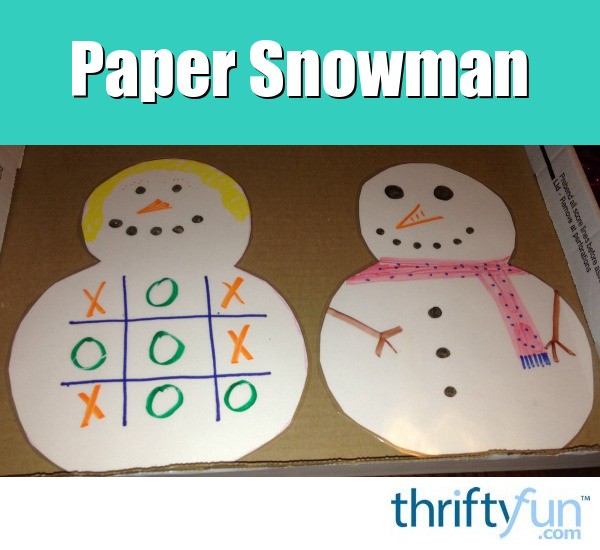 Paper Snowman Dry-Erase Tic-Tac-Toe & Dots and Boxes Boards | ThriftyFun