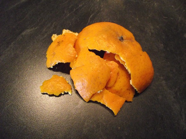 A pile of orange peels.
