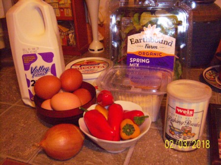 Ricotta Frittata ingredients