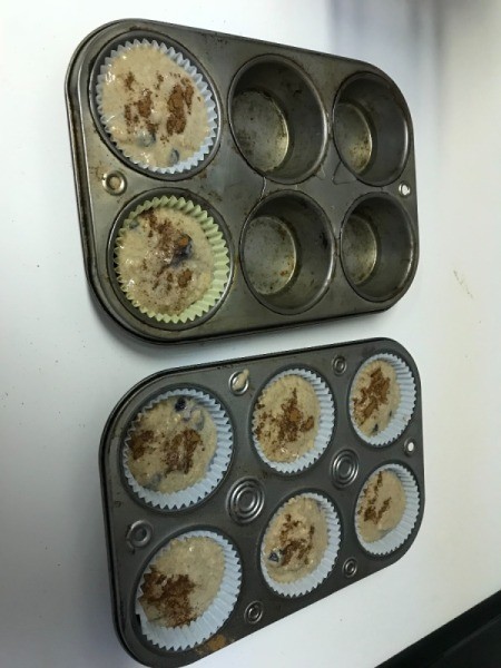 filled muffins tins