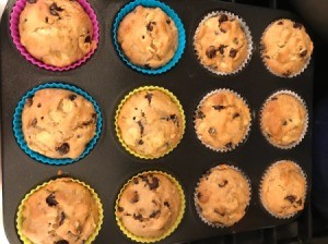 baked muffins in tin