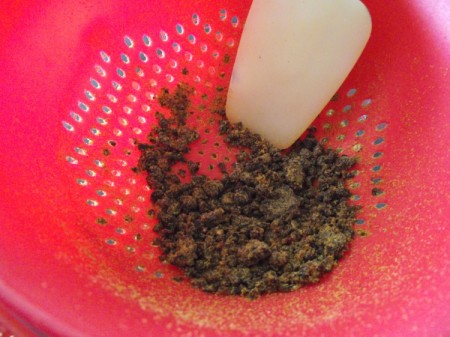 rubbing veggies thru sieve