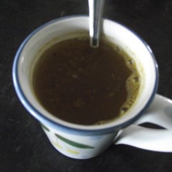 Homemade Vegetable Bouillon in cup